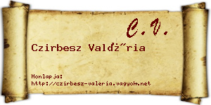 Czirbesz Valéria névjegykártya