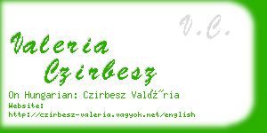 valeria czirbesz business card